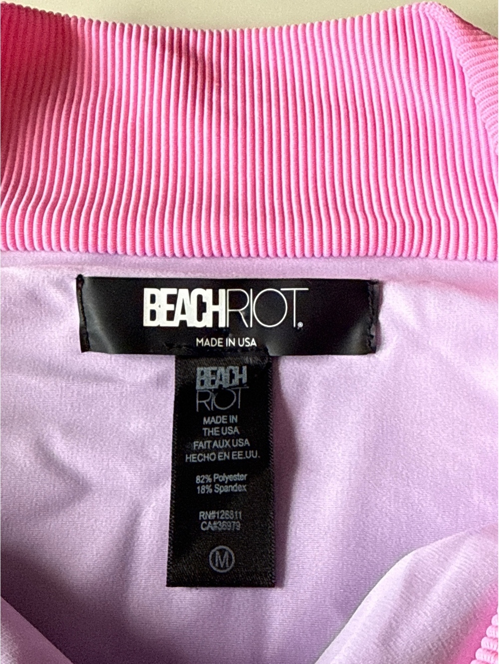 Beach Riot Heidi Ribbed Colorblock High Waisted Swim Bottom Size M - Picture 5 of 6
